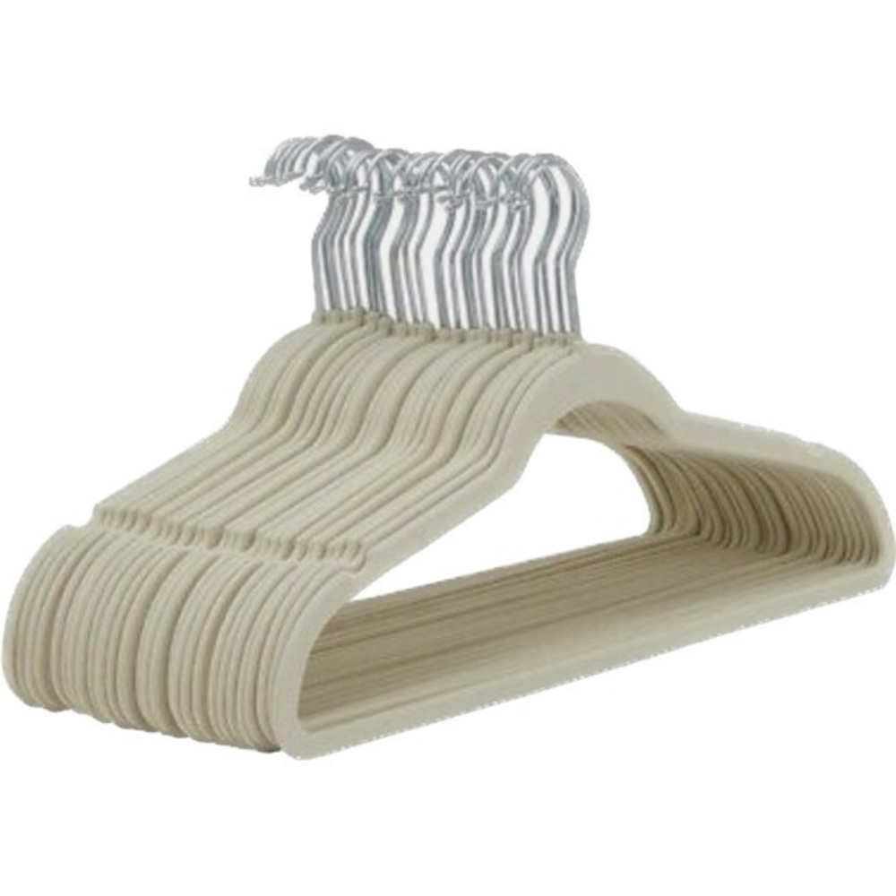15 Ultra Slim Beige Velvet Hangers